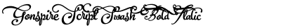 Gonspire Script Swash Bold Italic